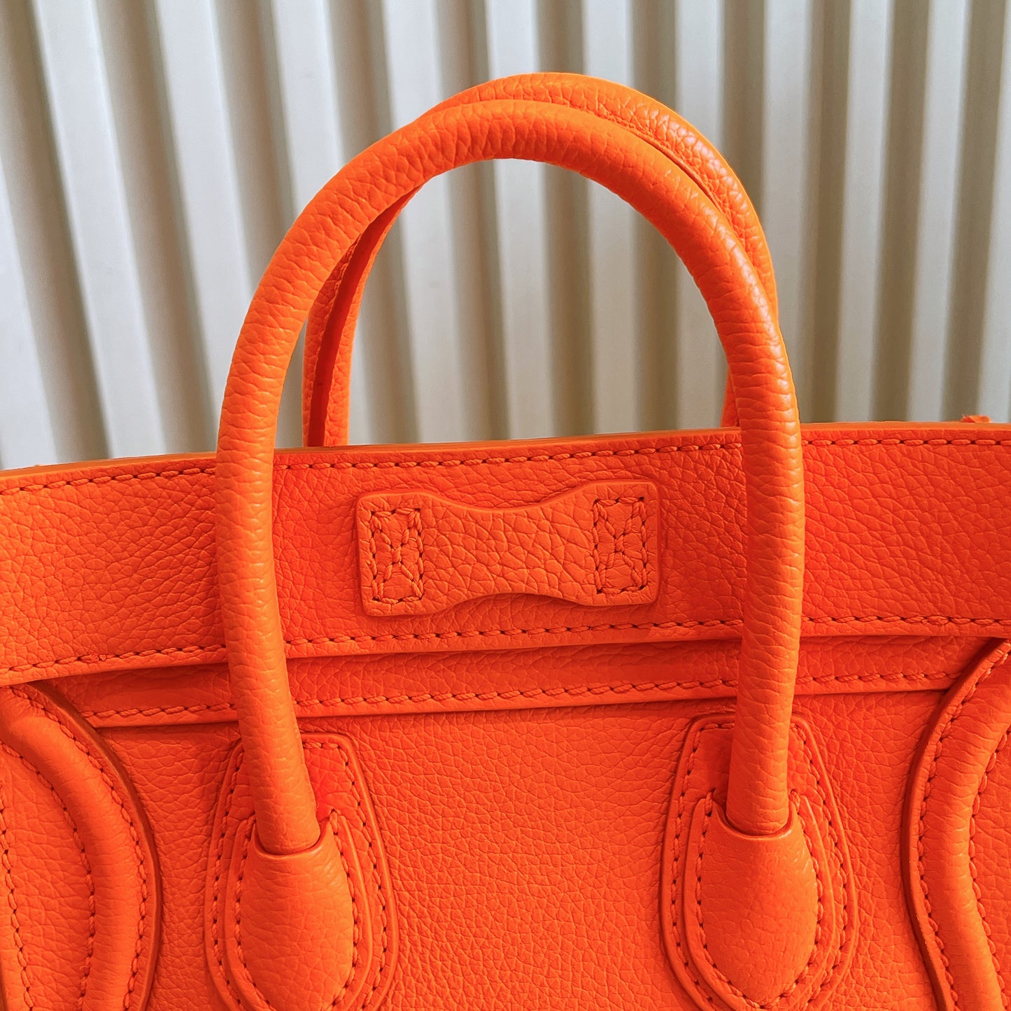 Celine Nano Luggage in Bright Orange