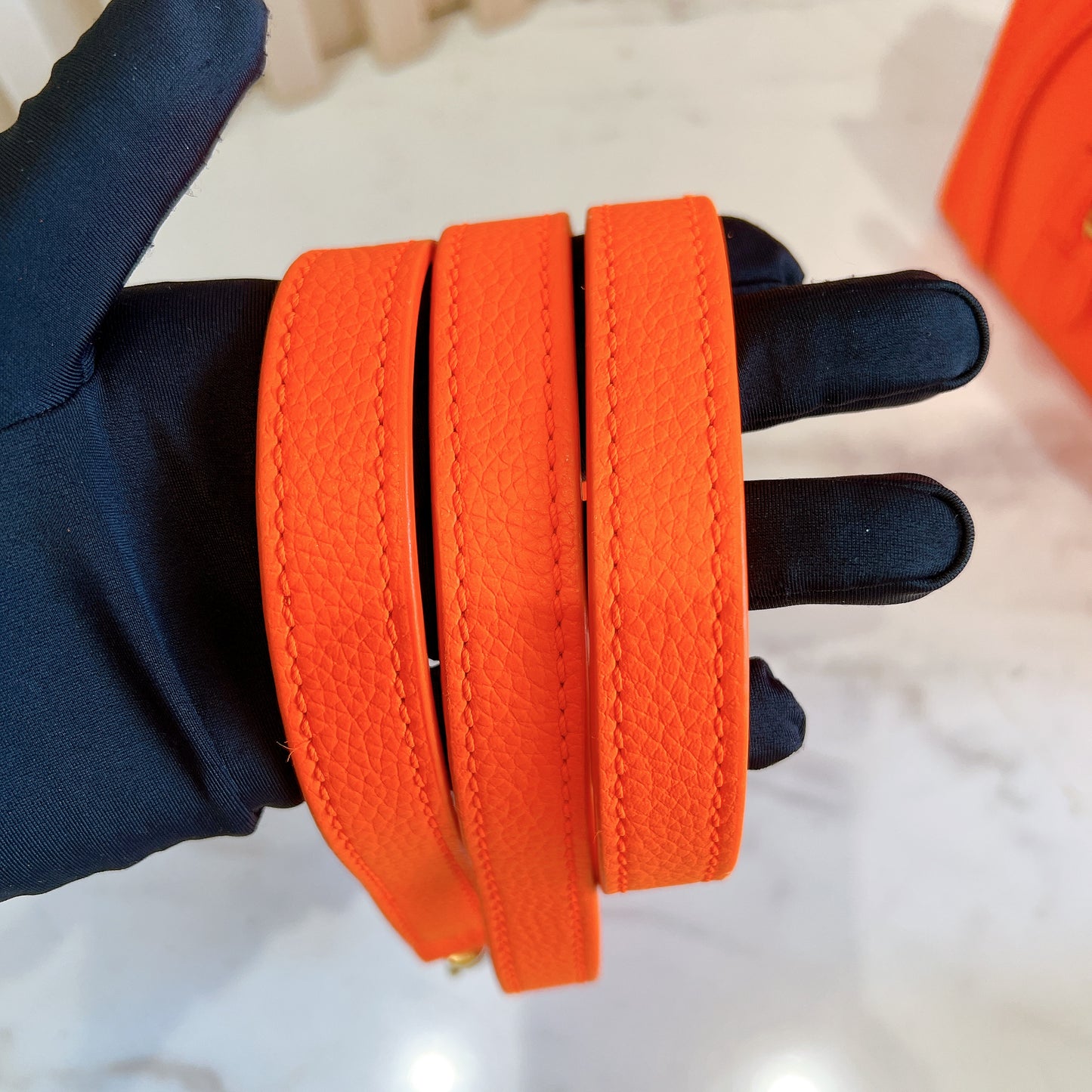 Celine Nano Luggage in Bright Orange