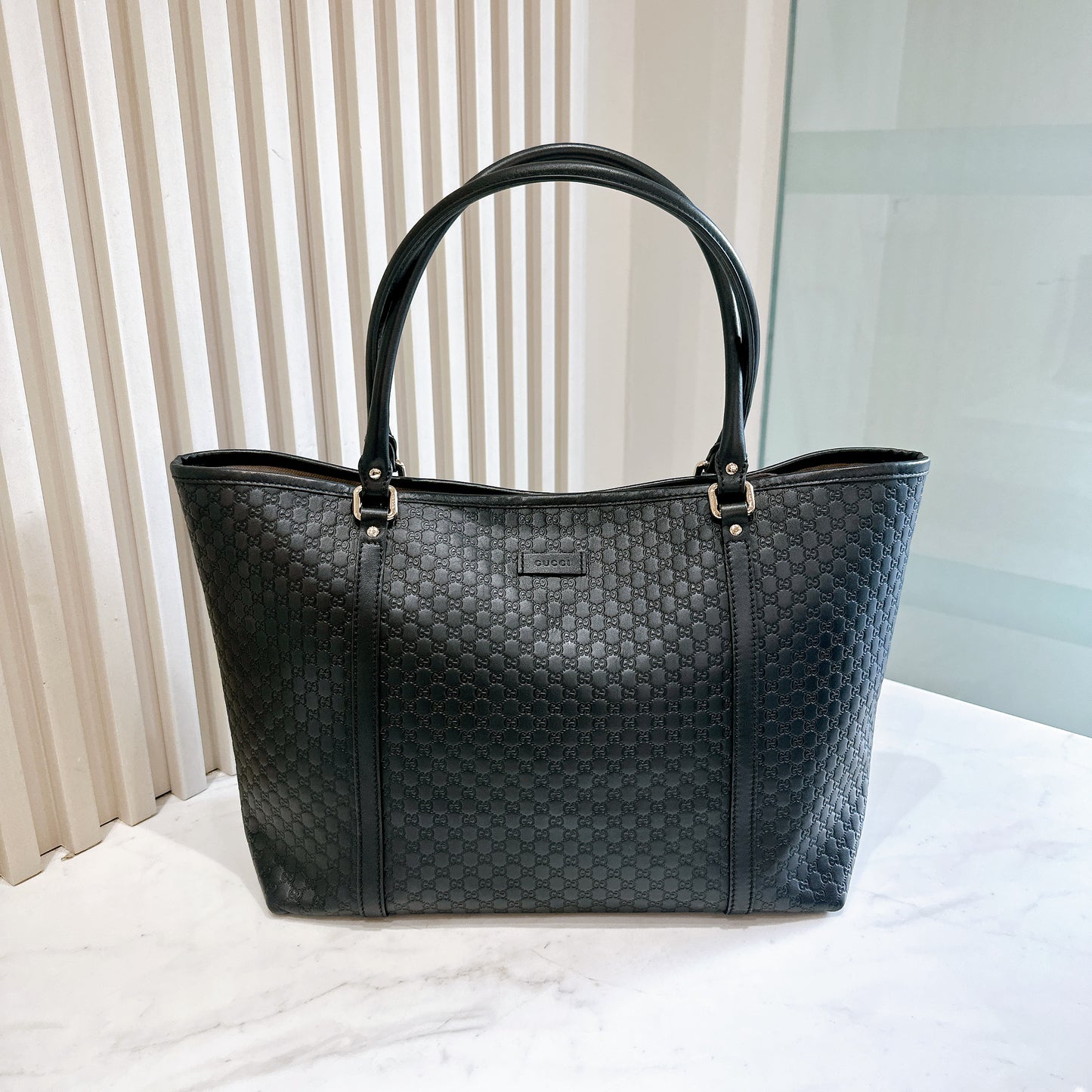 Gucci Micro Guccisima Tote in Black