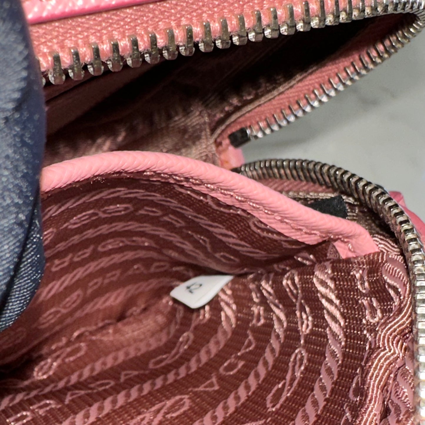 Prada Saffiano Fiocco Bow Camera Crossbody Bag in Pink