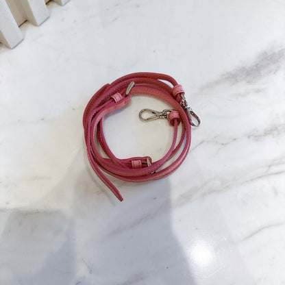 Prada Saffiano Fiocco Bow Camera Crossbody Bag in Pink