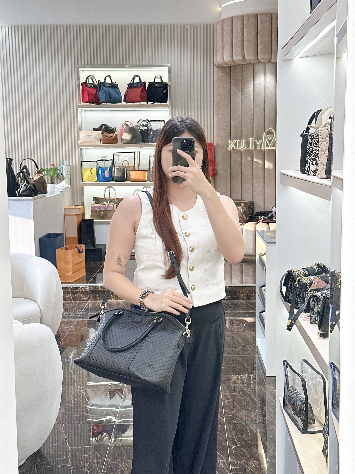 Gucci Guccisima Black Tote Bag
