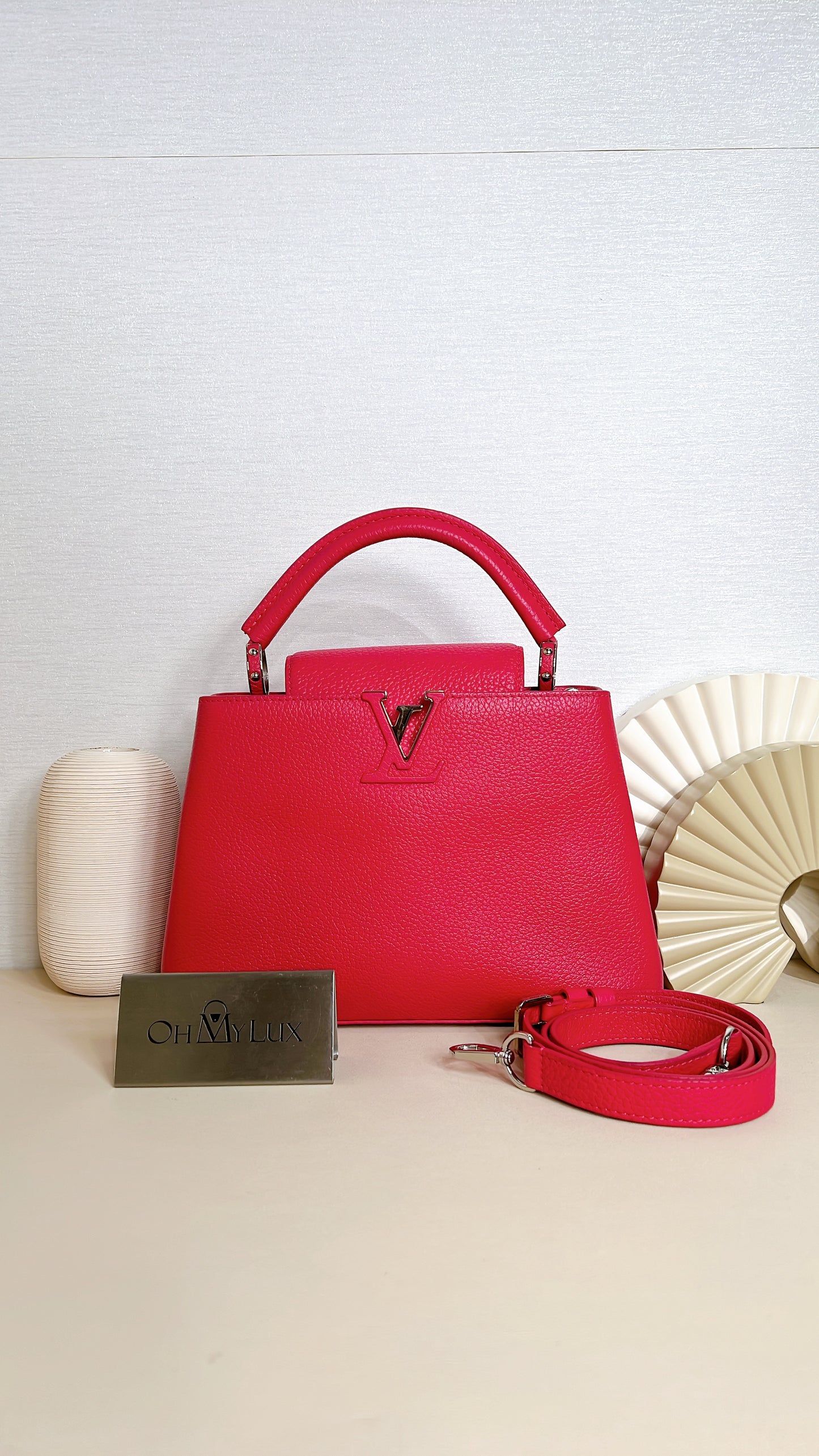 LV Capucines BB in Fushia Pink
