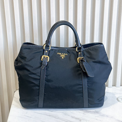Prada Black Nylon Tote Bag