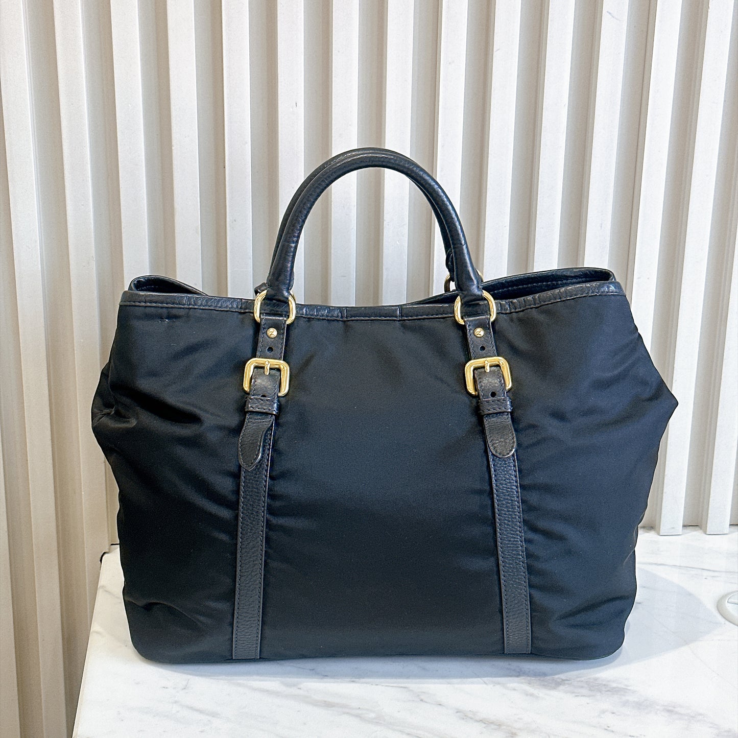 Prada Black Nylon Tote Bag