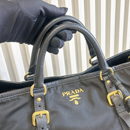 Prada Black Nylon Tote Bag
