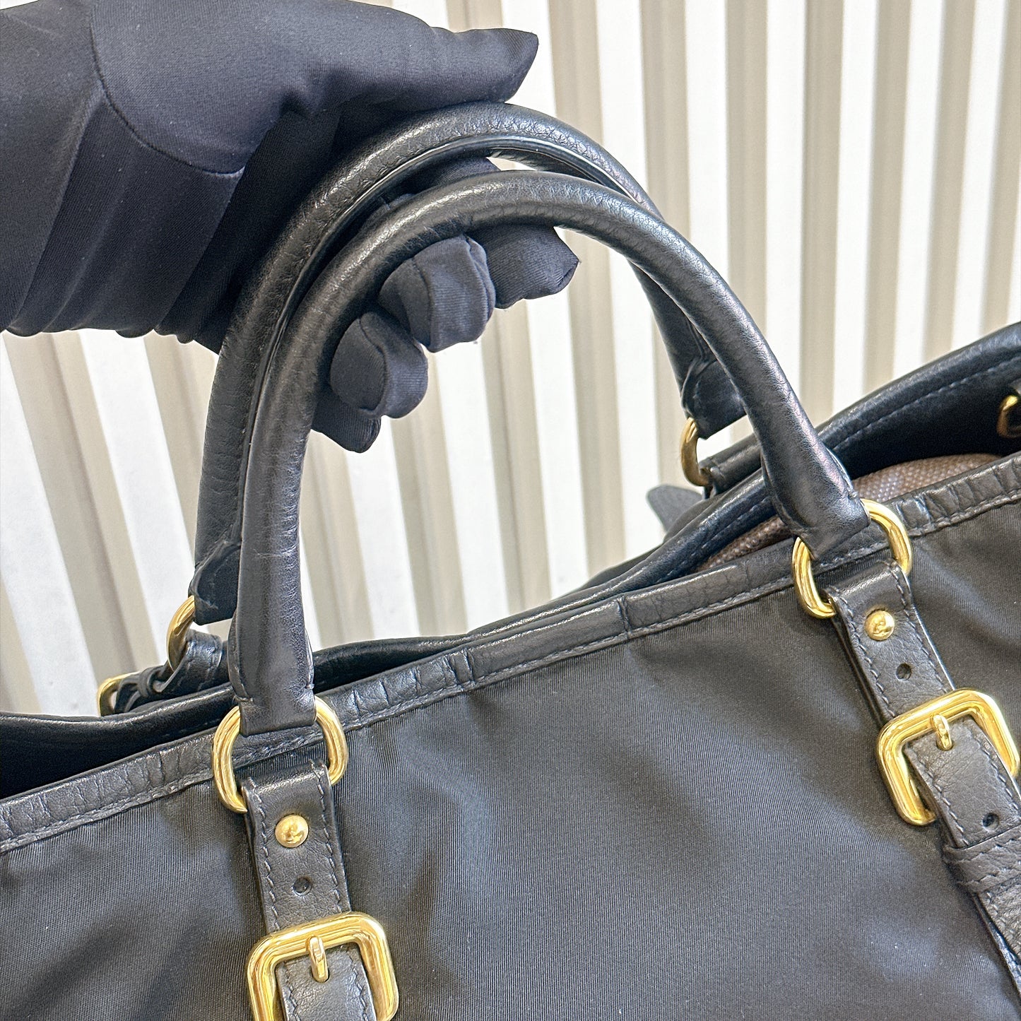 Prada Black Nylon Tote Bag