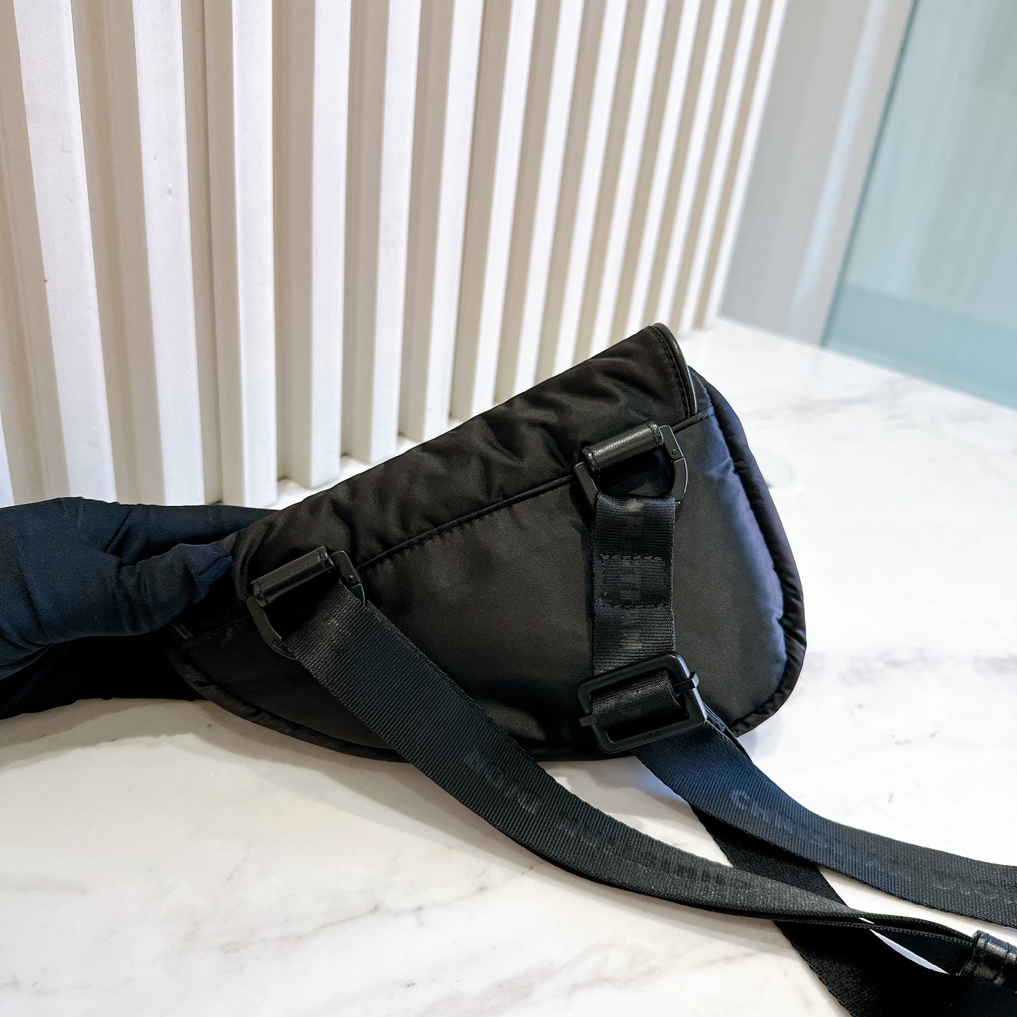 Dior Nylon Saddle Belt Bag in Black