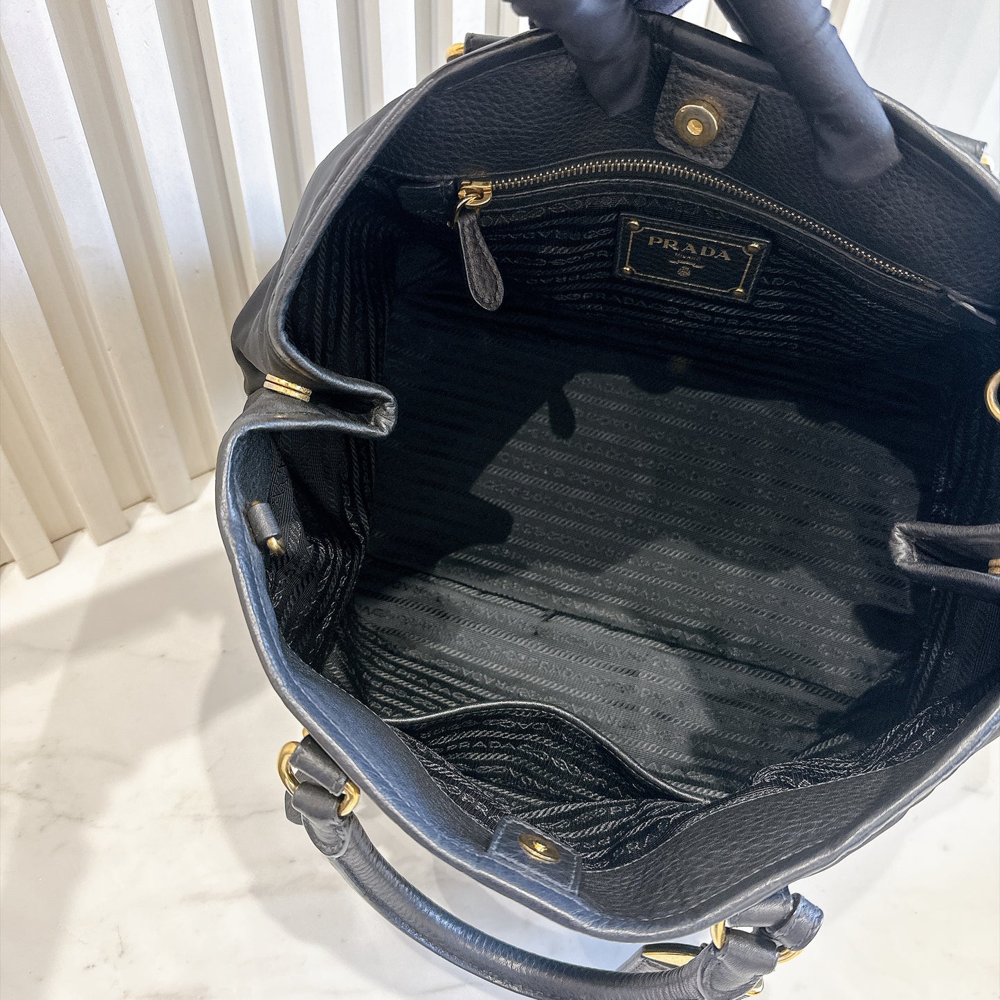 Prada Black Nylon Tote Bag