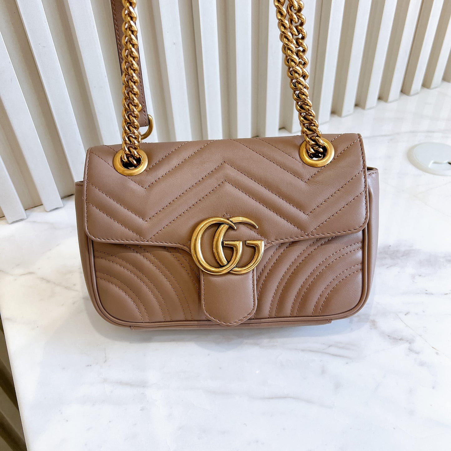 Gucci Marmont Mini in Dusty Pink