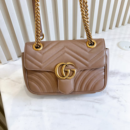 Gucci Marmont Mini in Dusty Pink