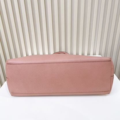 Gucci Bamboo Tassel Calfskin Top Handle Bag Soft Pink