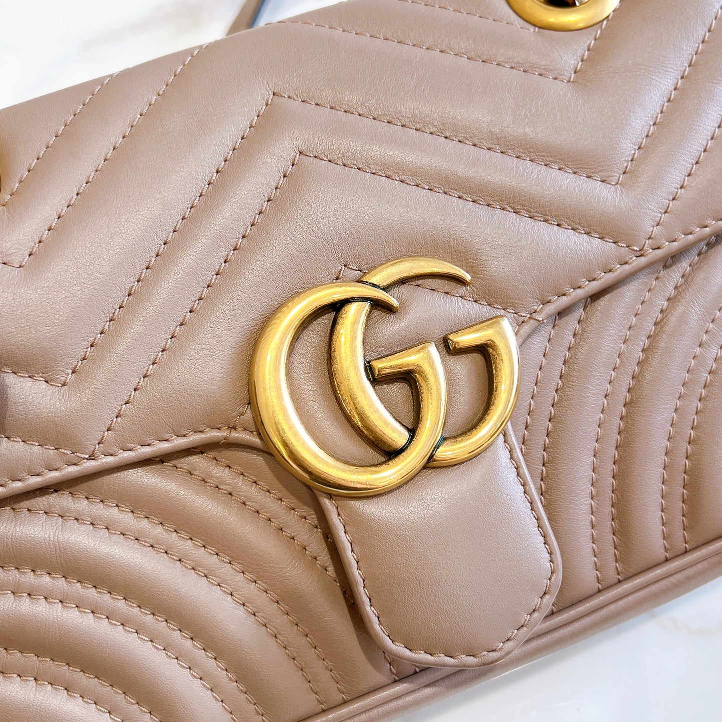 Gucci Marmont Mini in Dusty Pink