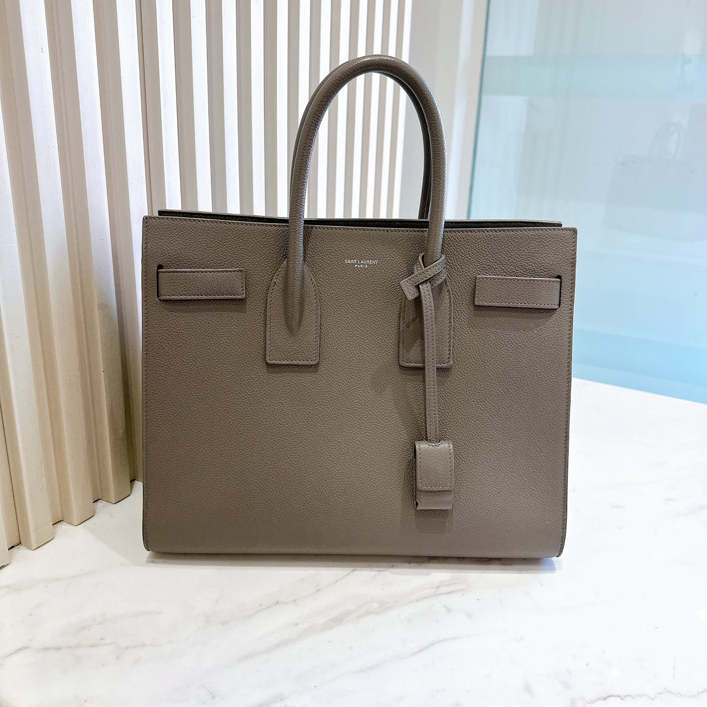 YSL Sac De Jour Small in Grey