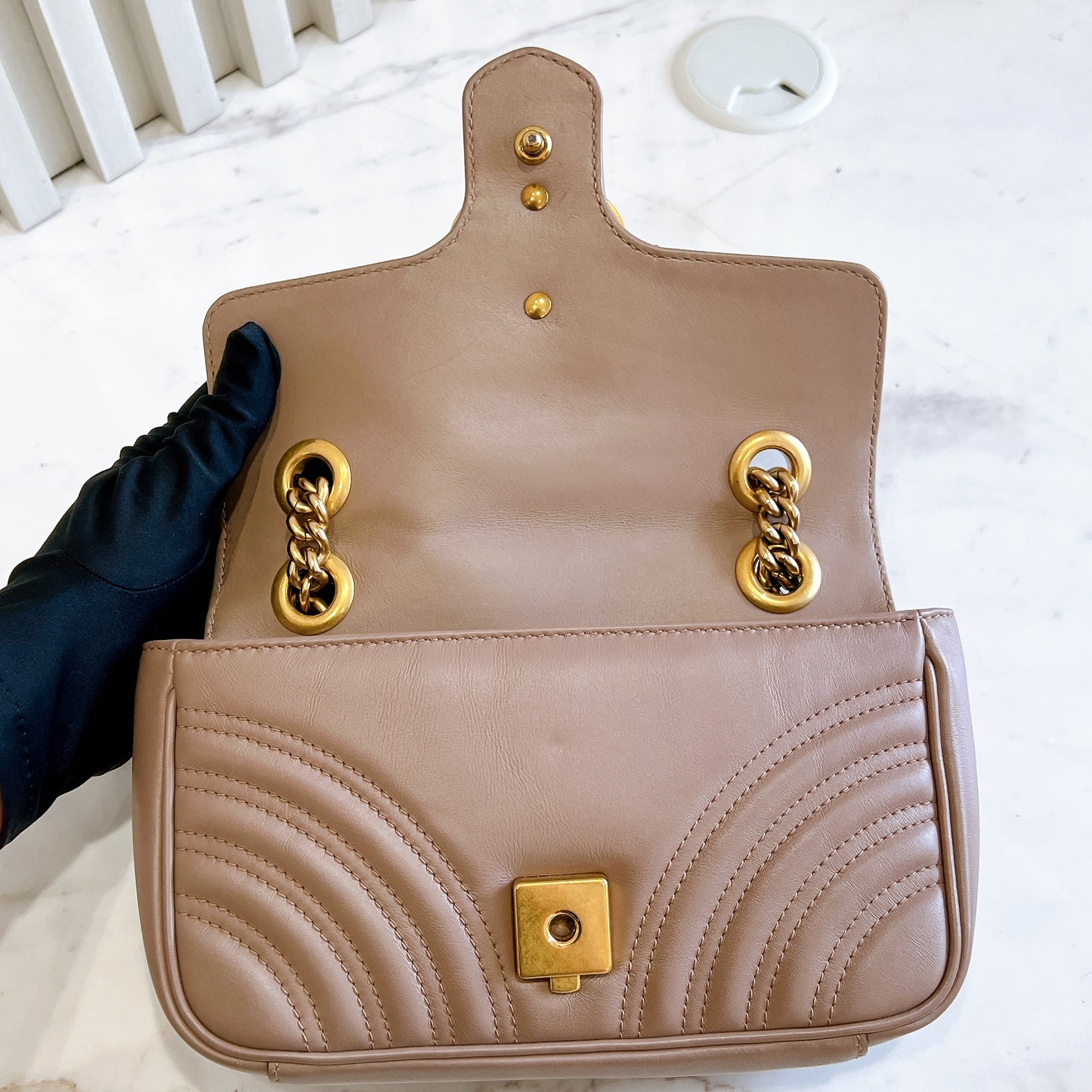 Gucci Marmont Mini in Dusty Pink
