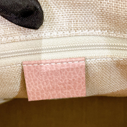 Gucci Bamboo Tassel Calfskin Top Handle Bag Soft Pink