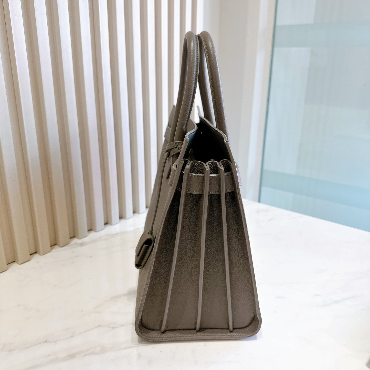 YSL Sac De Jour Small in Grey