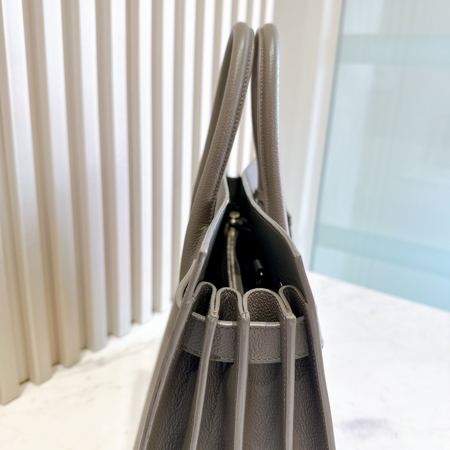YSL Sac De Jour Small in Grey