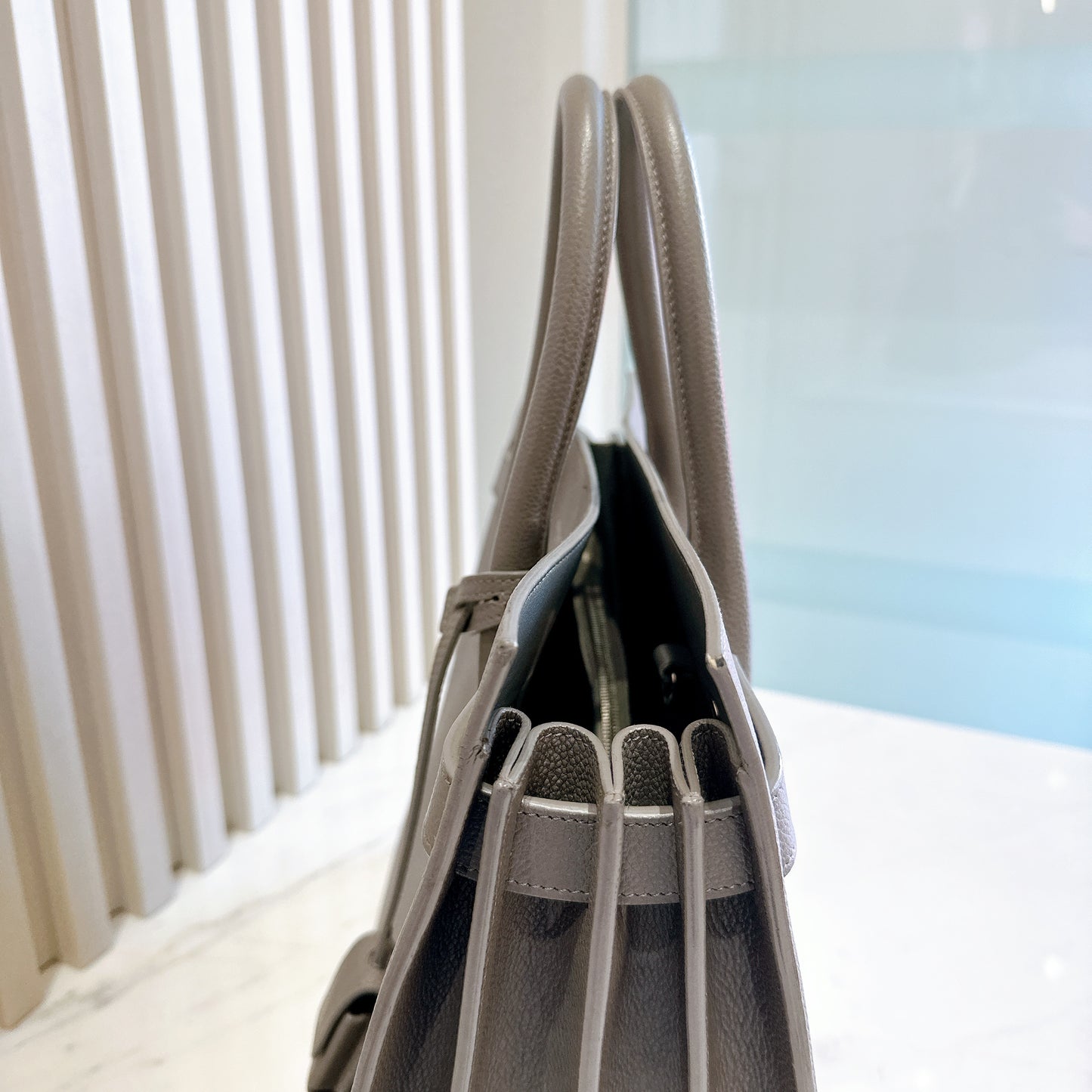 YSL Sac De Jour Small in Grey