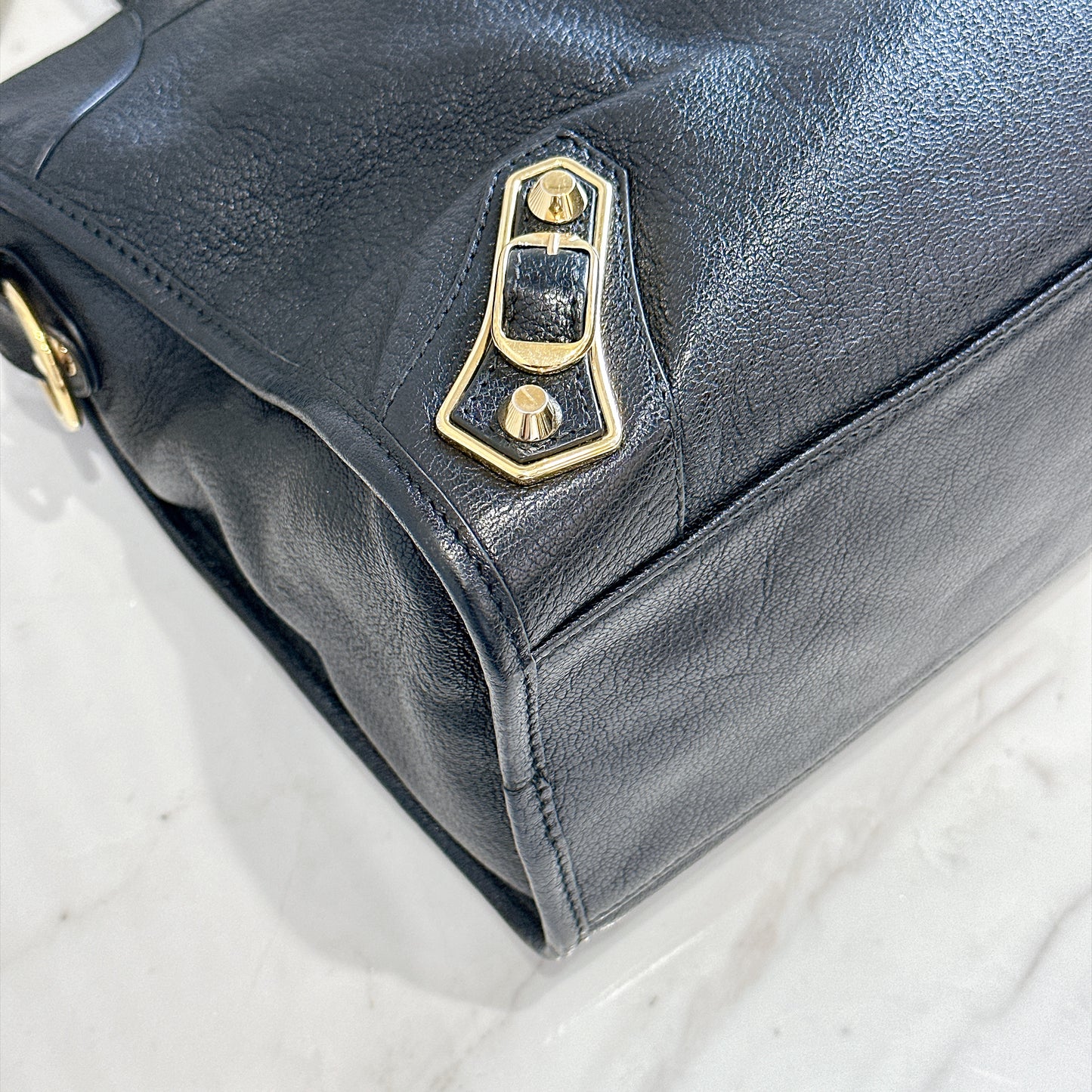 Balenciaga Metallic Edge City Black Medium