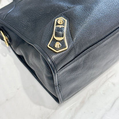 Balenciaga Metallic Edge City Black Medium