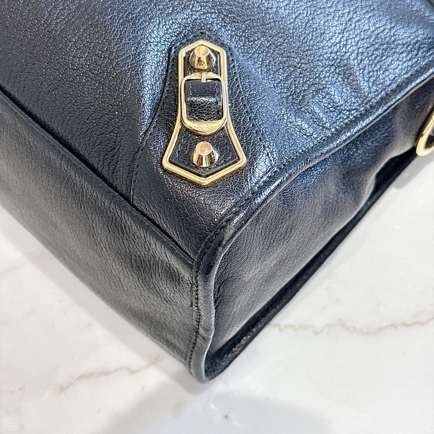 Balenciaga Metallic Edge City Black Medium