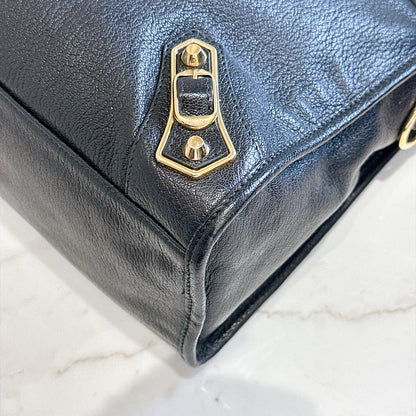 Balenciaga Metallic Edge City Black Medium