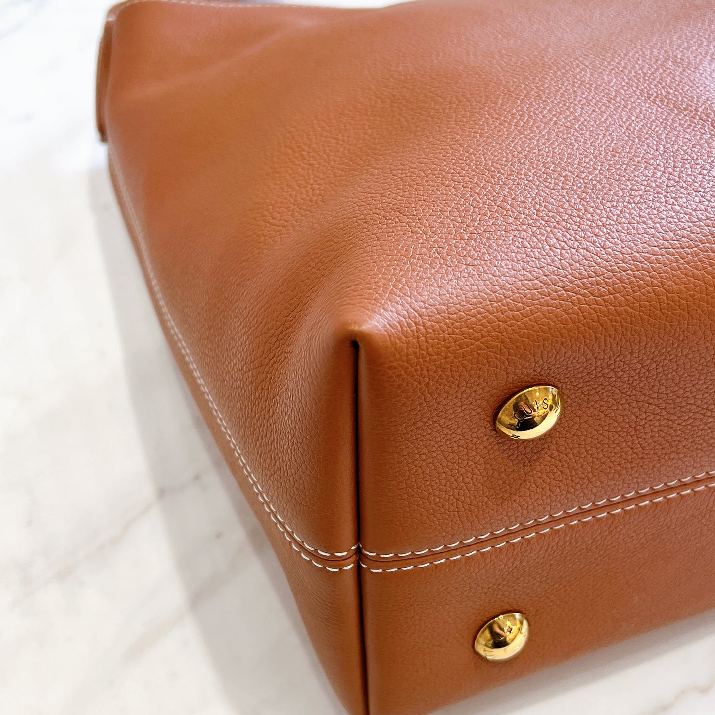 LV Low Key Hobo in PM in Cognac