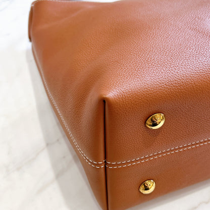 LV Low Key Hobo in PM in Cognac
