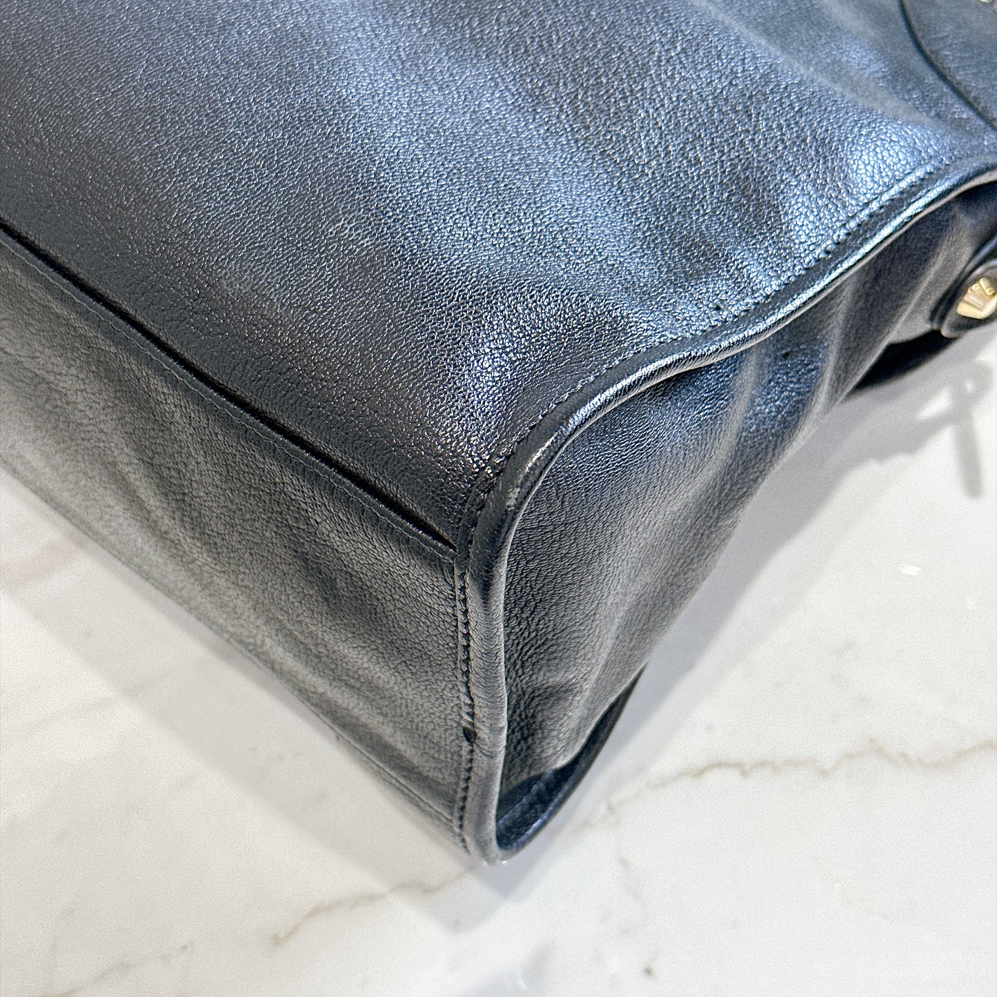 Balenciaga Metallic Edge City Black Medium