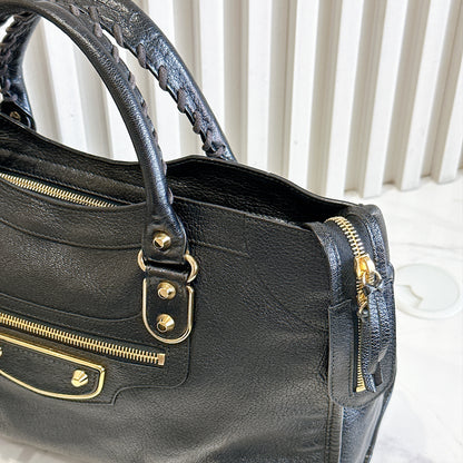Balenciaga Metallic Edge City Black Medium