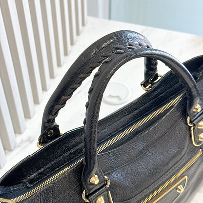 Balenciaga Metallic Edge City Black Medium