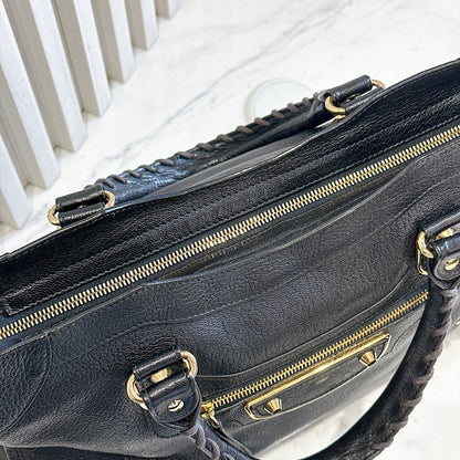 Balenciaga Metallic Edge City Black Medium