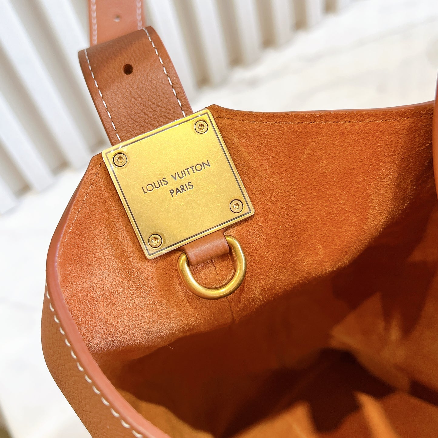 LV Low Key Hobo in PM in Cognac