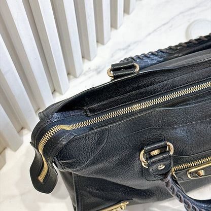 Balenciaga Metallic Edge City Black Medium