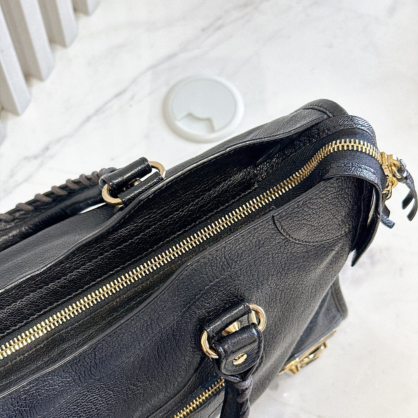 Balenciaga Metallic Edge City Black Medium