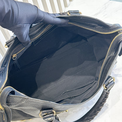 Balenciaga Metallic Edge City Black Medium