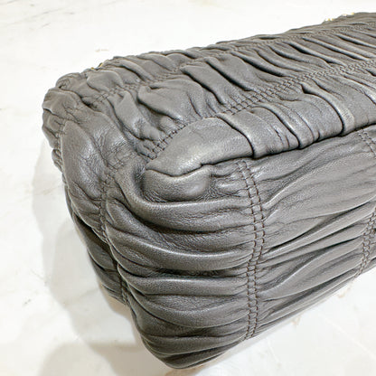 Prada Nappa Gaufre Chain Shoulder Bag in Grey