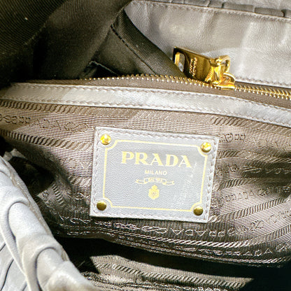 Prada Nappa Gaufre Chain Shoulder Bag in Grey