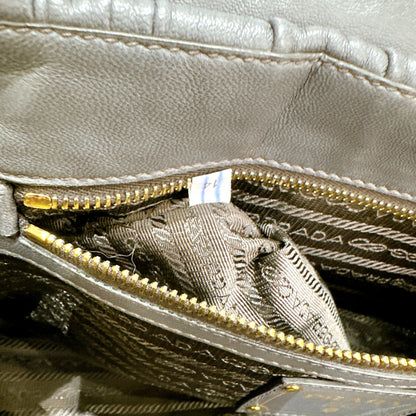 Prada Nappa Gaufre Chain Shoulder Bag in Grey
