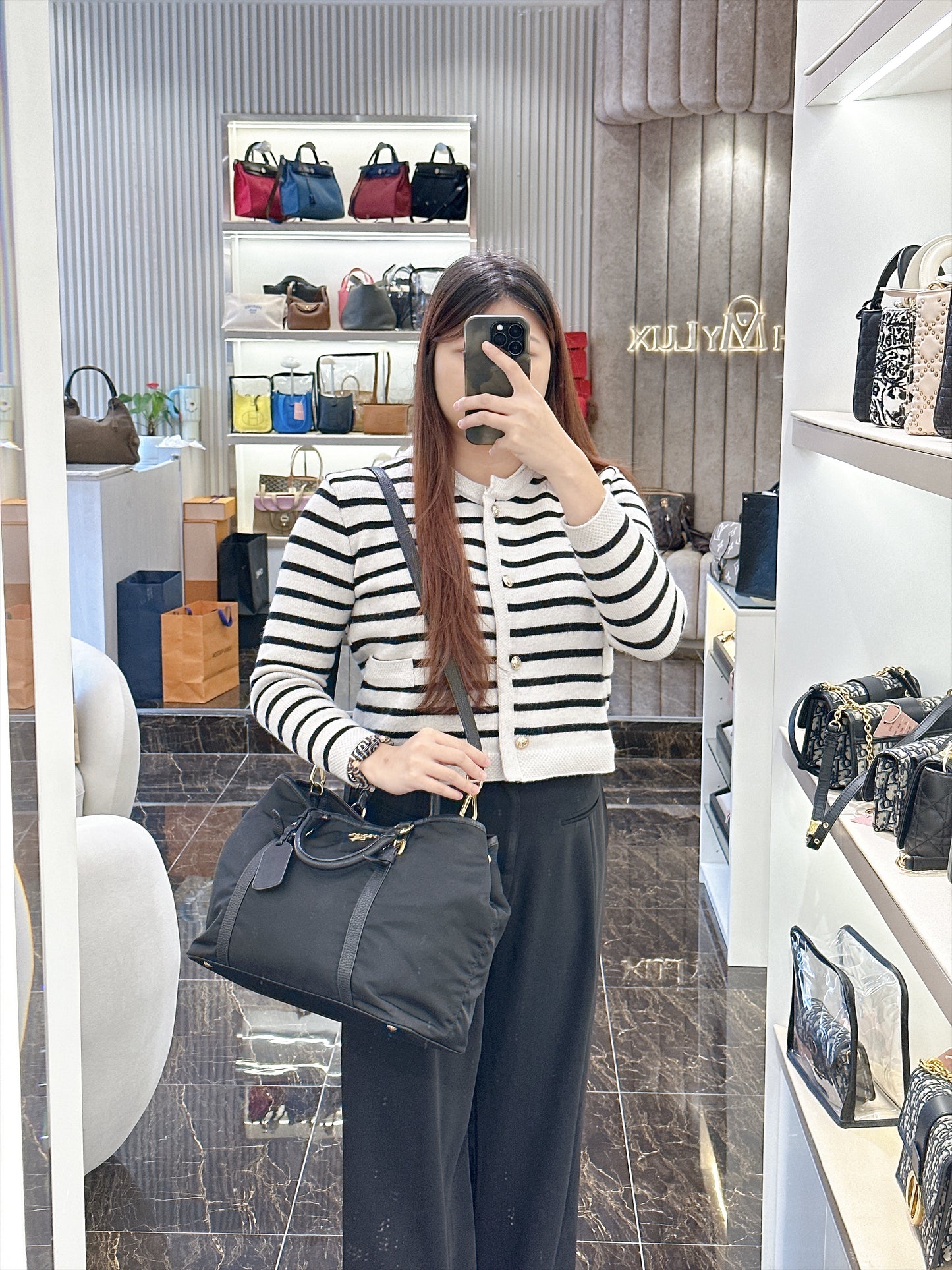 Prada Black Nylon Tote Bag