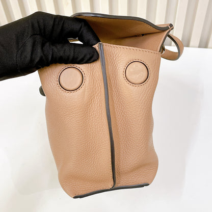 Gucci Bamboo Daily Leather Satchel In Beige