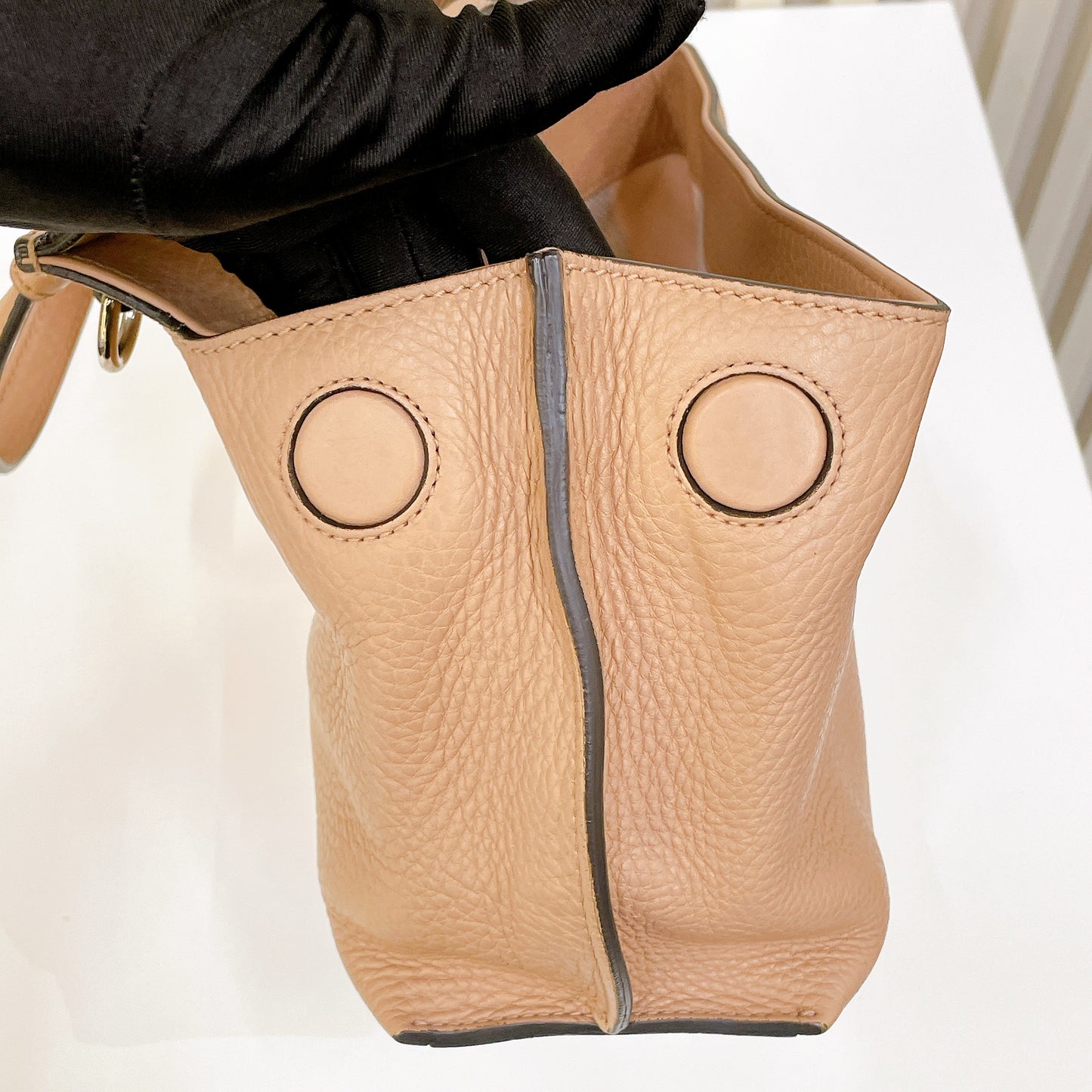 Gucci Bamboo Daily Leather Satchel In Beige