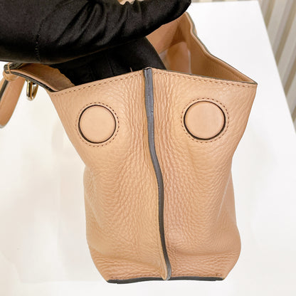 Gucci Bamboo Daily Leather Satchel In Beige