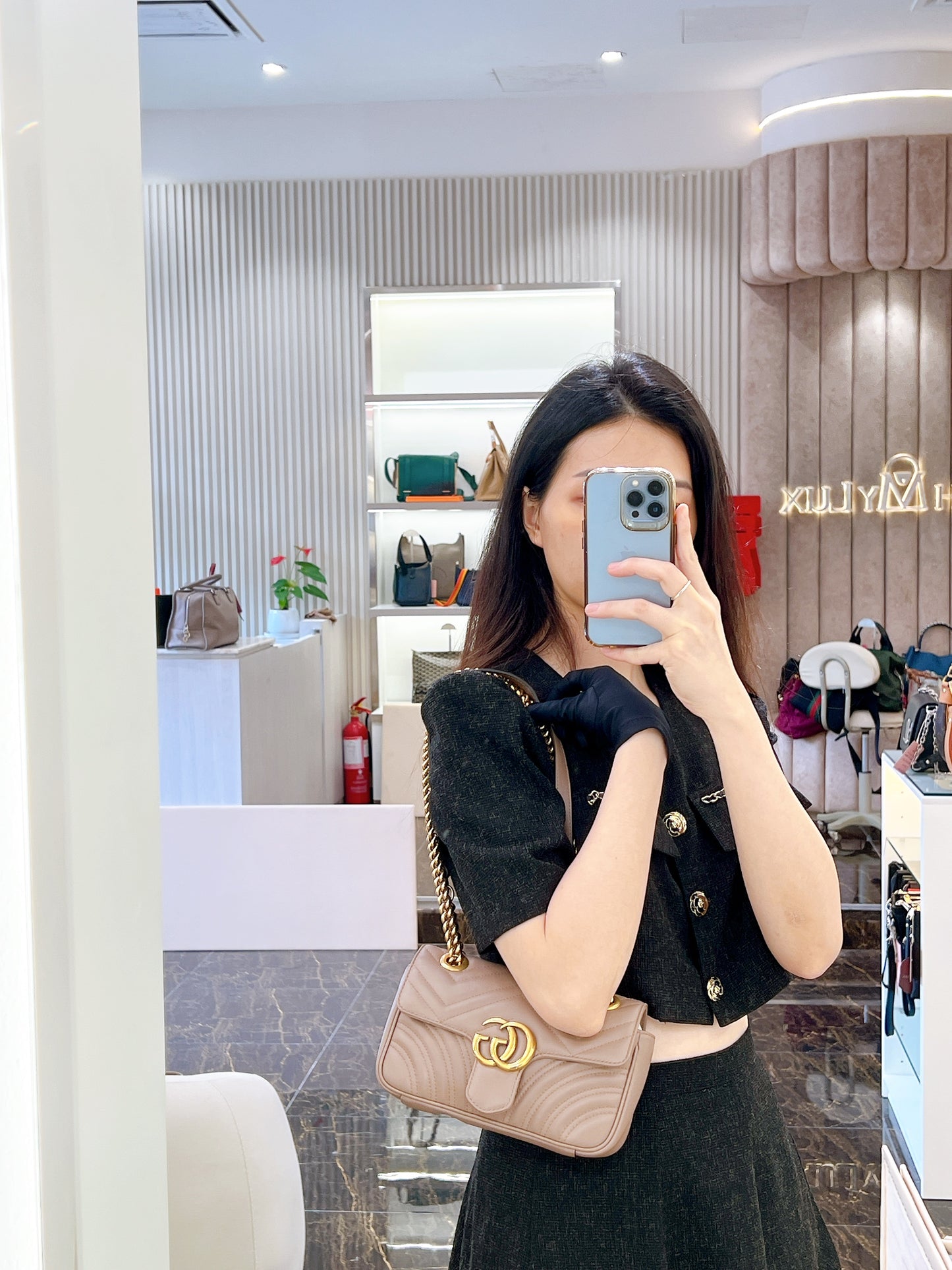 Gucci Marmont Mini in Dusty Pink