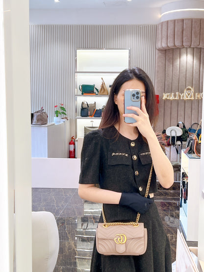 Gucci Marmont Mini in Dusty Pink