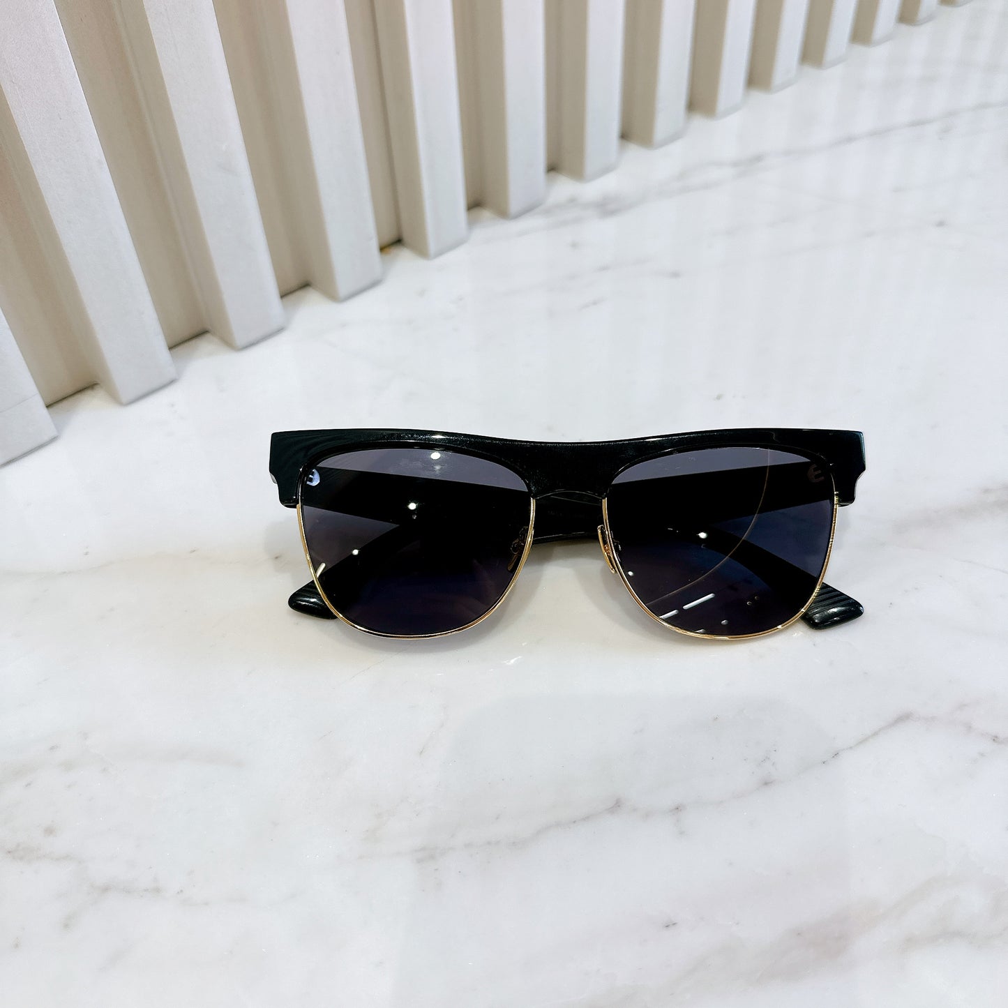 Bottega Veneta Half Frame Sunglasses