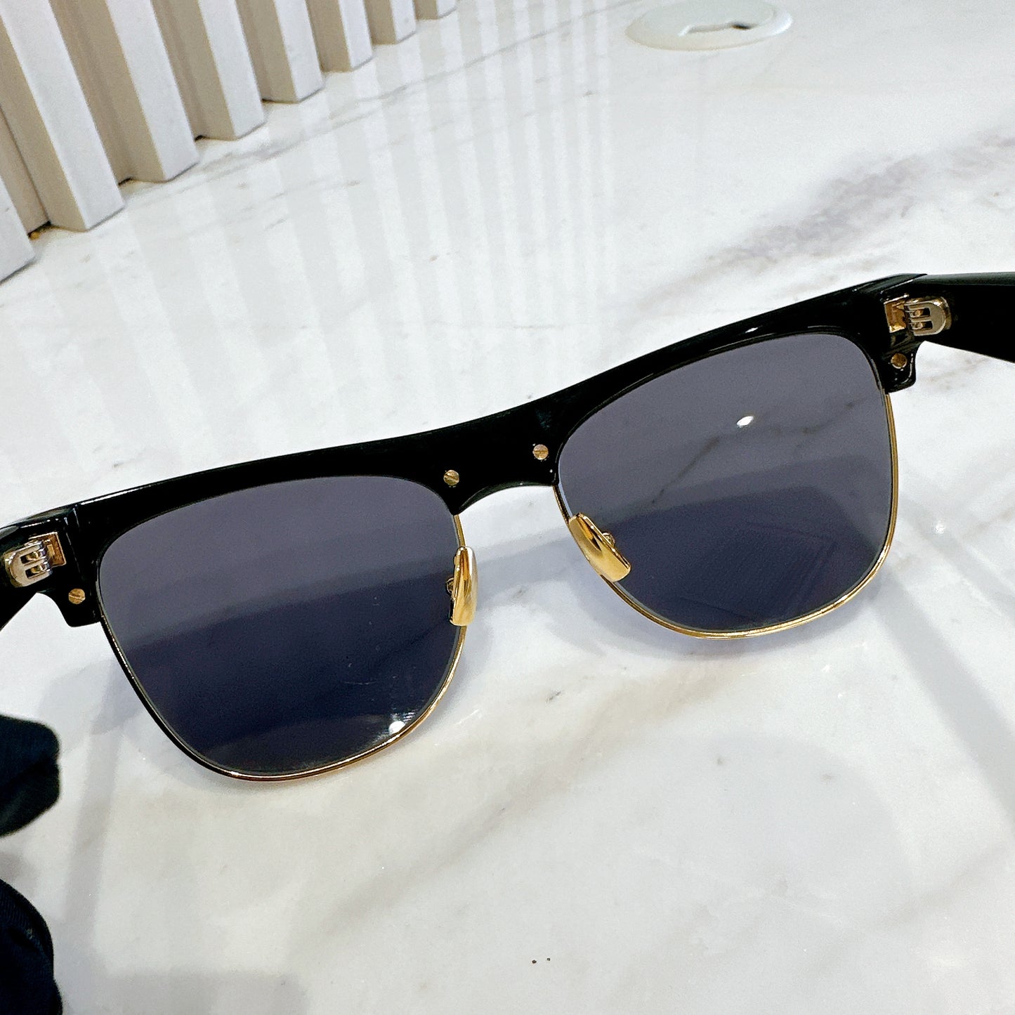 Bottega Veneta Half Frame Sunglasses
