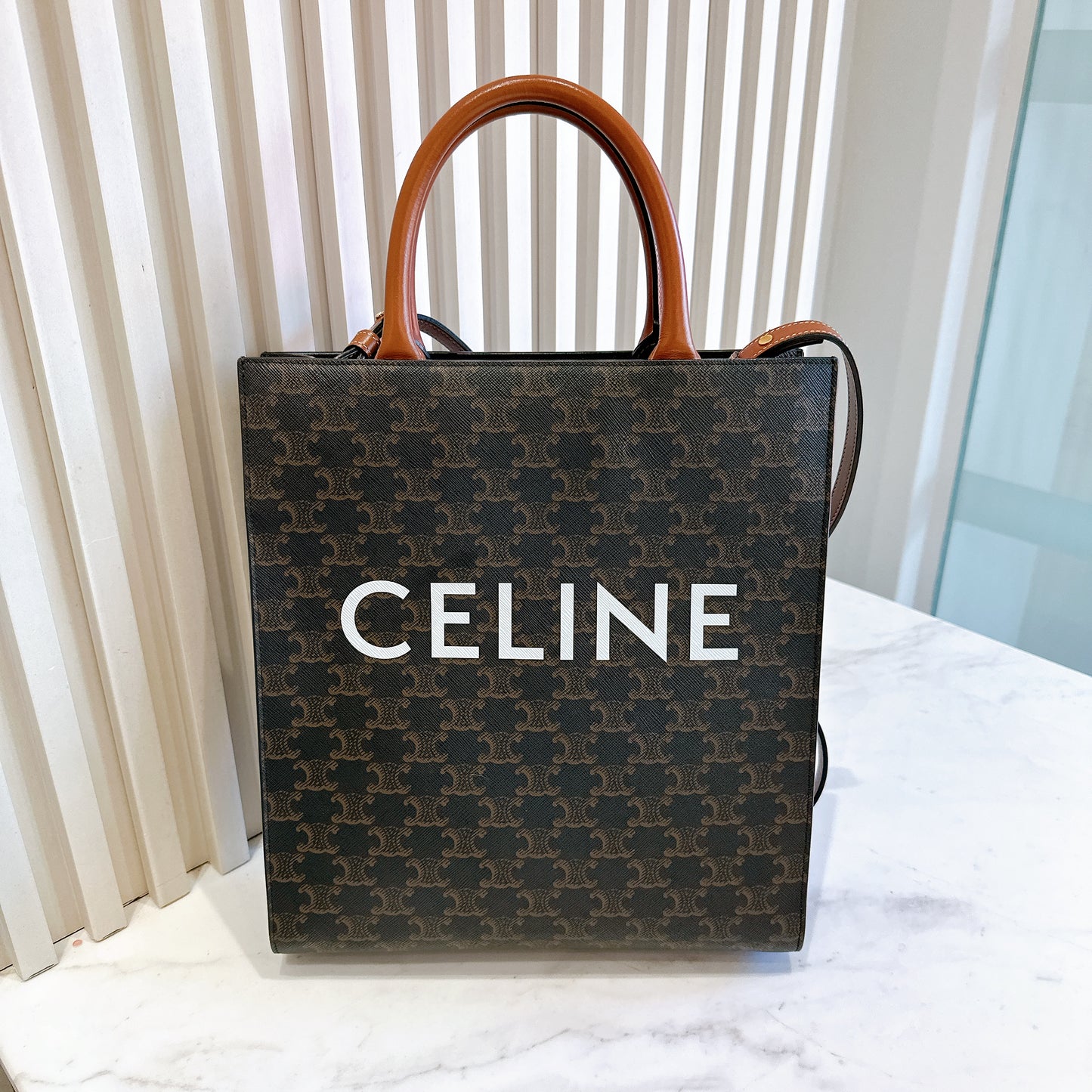 Celine Triomphe Cabas Vertical in Medium