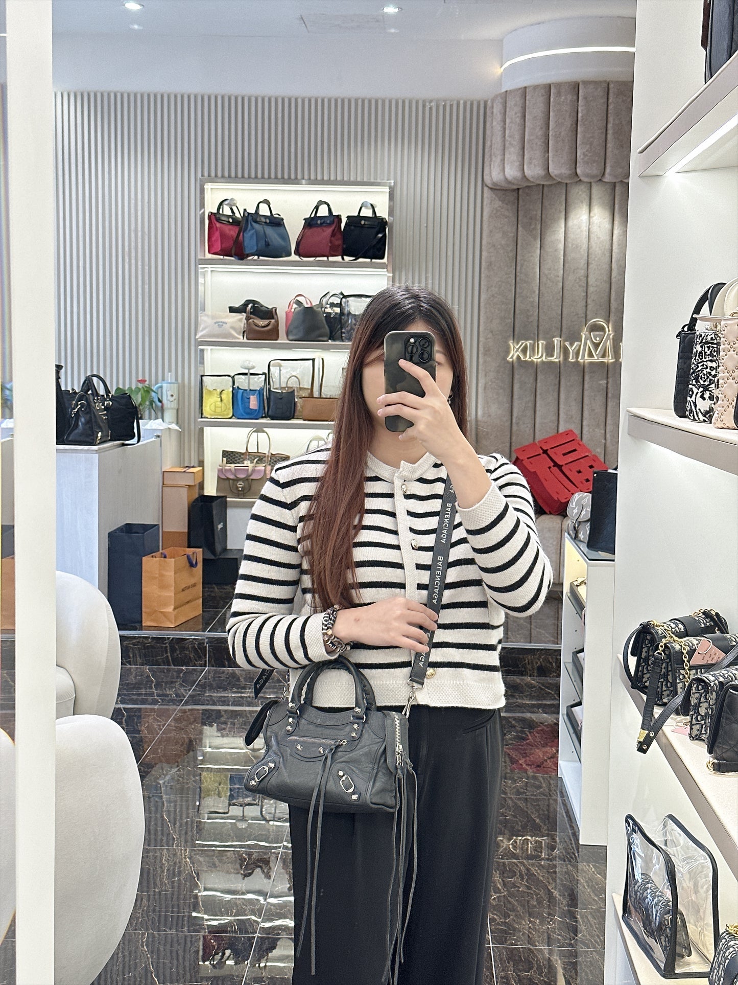 Balenciaga Classic Mini City in Dark Grey